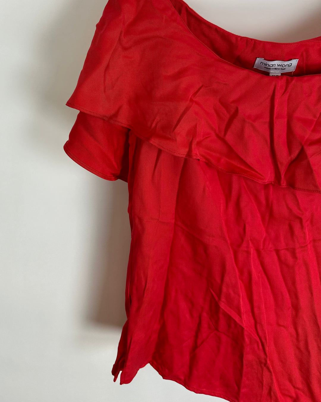 Strawberry Red Ruffle Blouse - Size 0/2 and 10/12