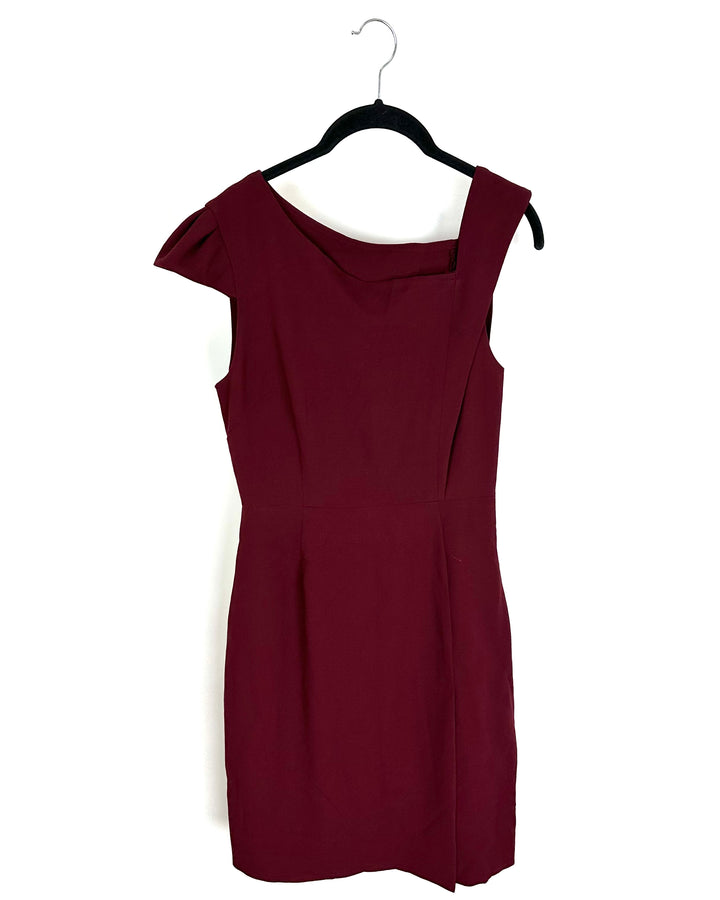 Merlot Asymmetric Dress - Size 6/8