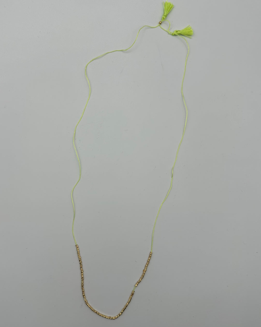 Gold Bead String Necklace