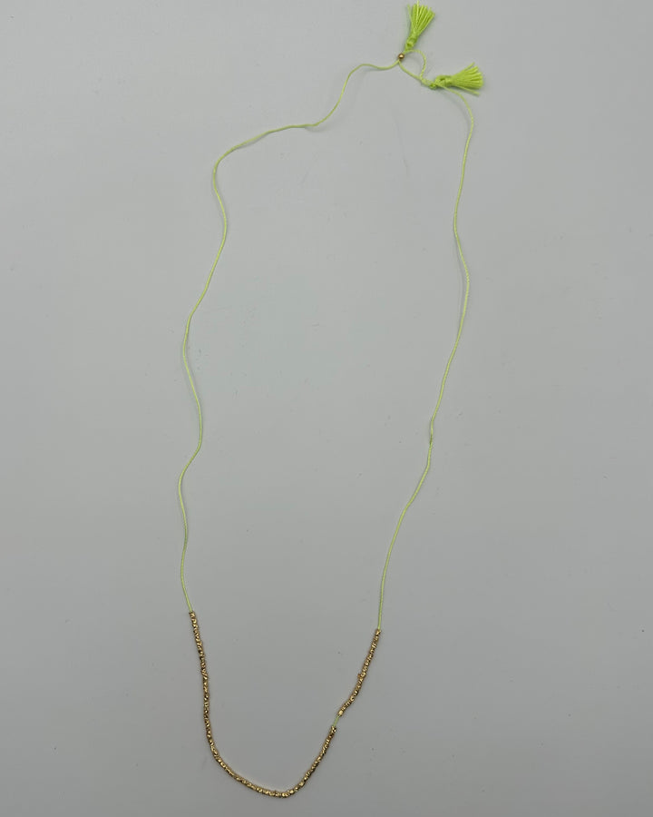 Gold Bead String Necklace