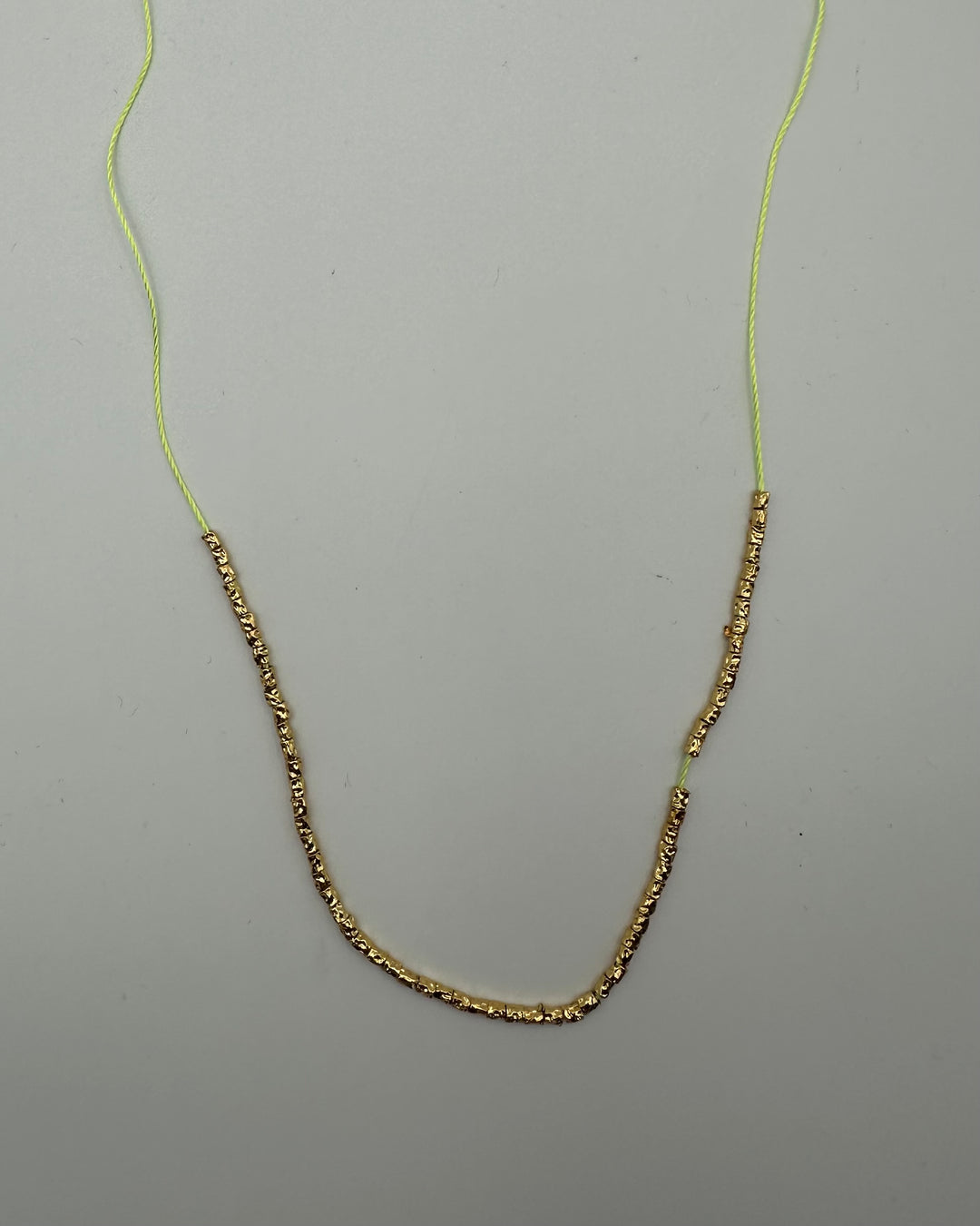 Gold Bead String Necklace