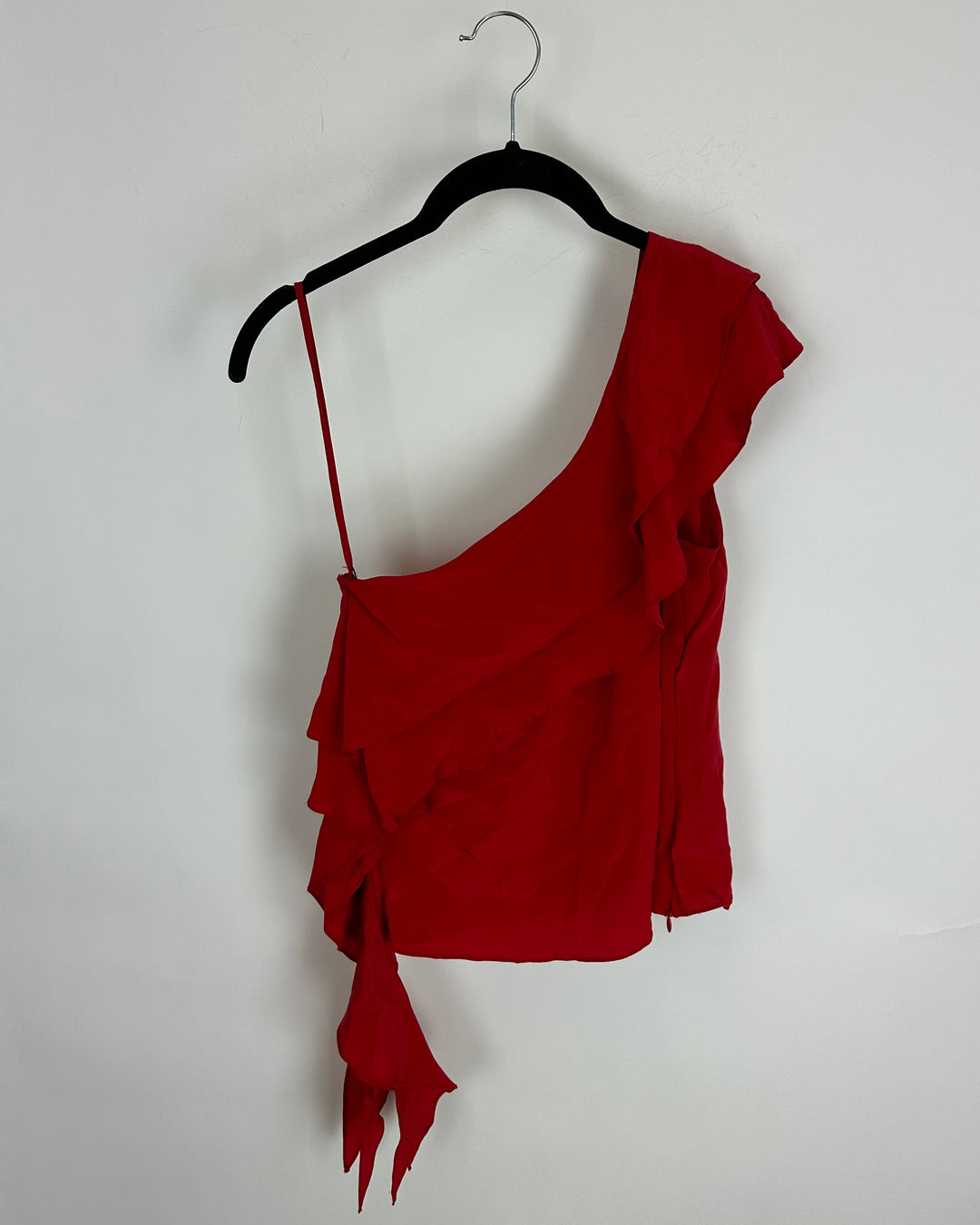 Cranberry One-Shoulder Top - Size 4/6