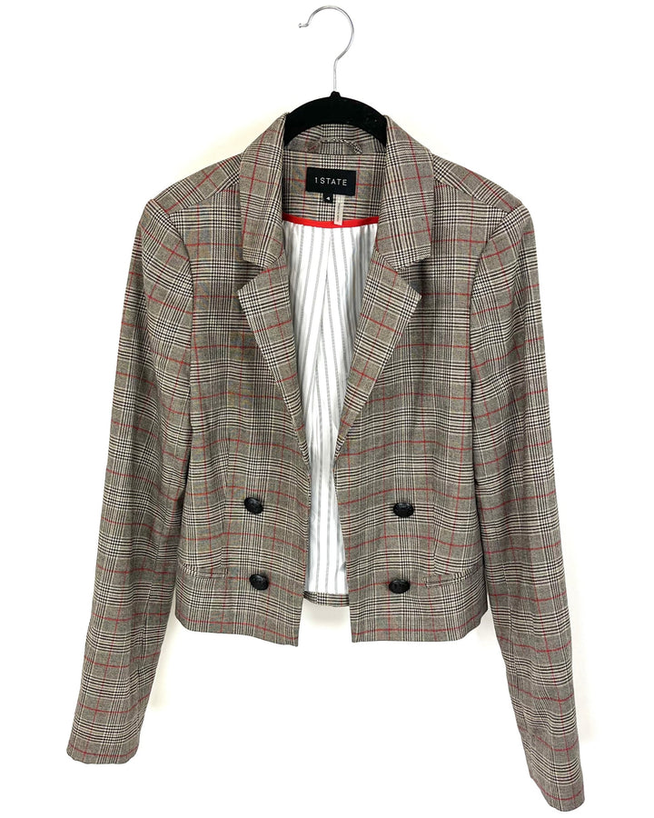 1. State Plaid Blazer - Size 4