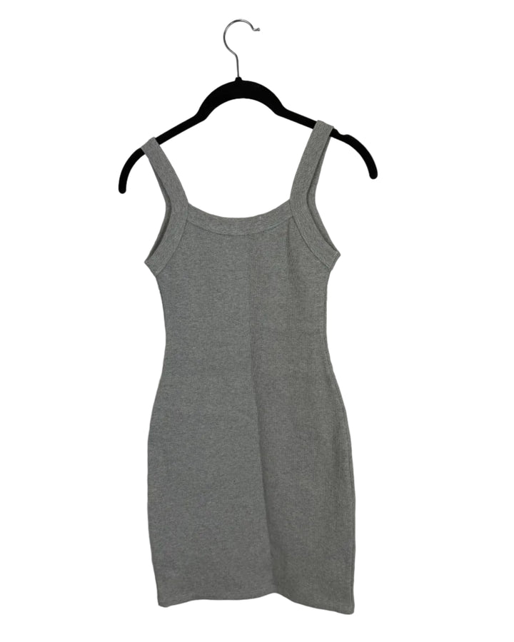 Grey Ribbed Sleeveless Dress - Size 0/2 and 2/4