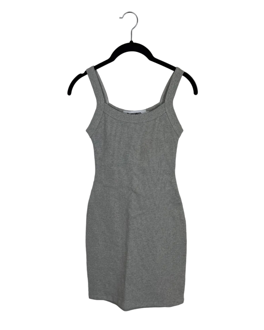 topshop grey ribbed dress Grey Marl High Neck Knitted Dress