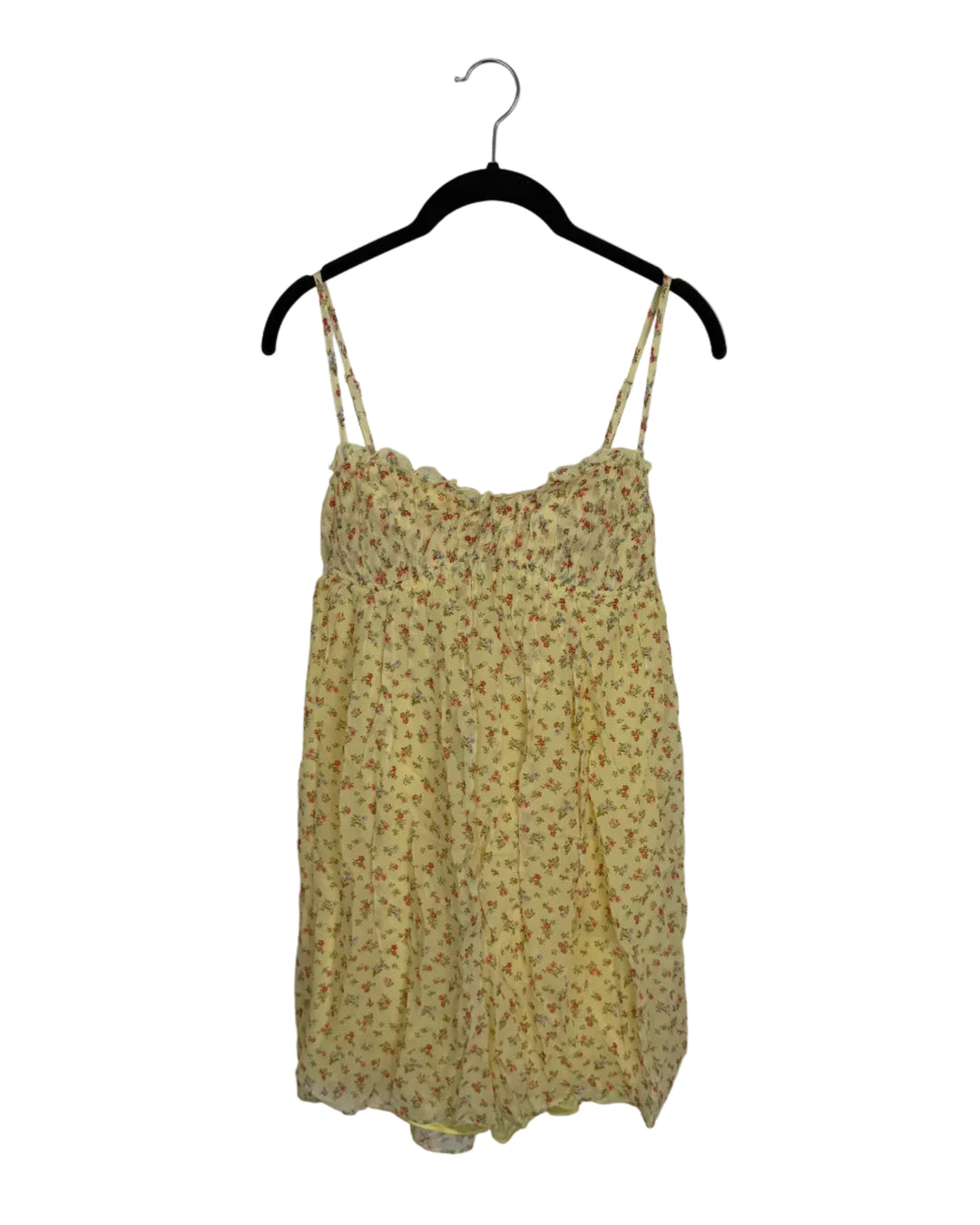 Yellow Floral Baby Doll Dress - Size 0/2