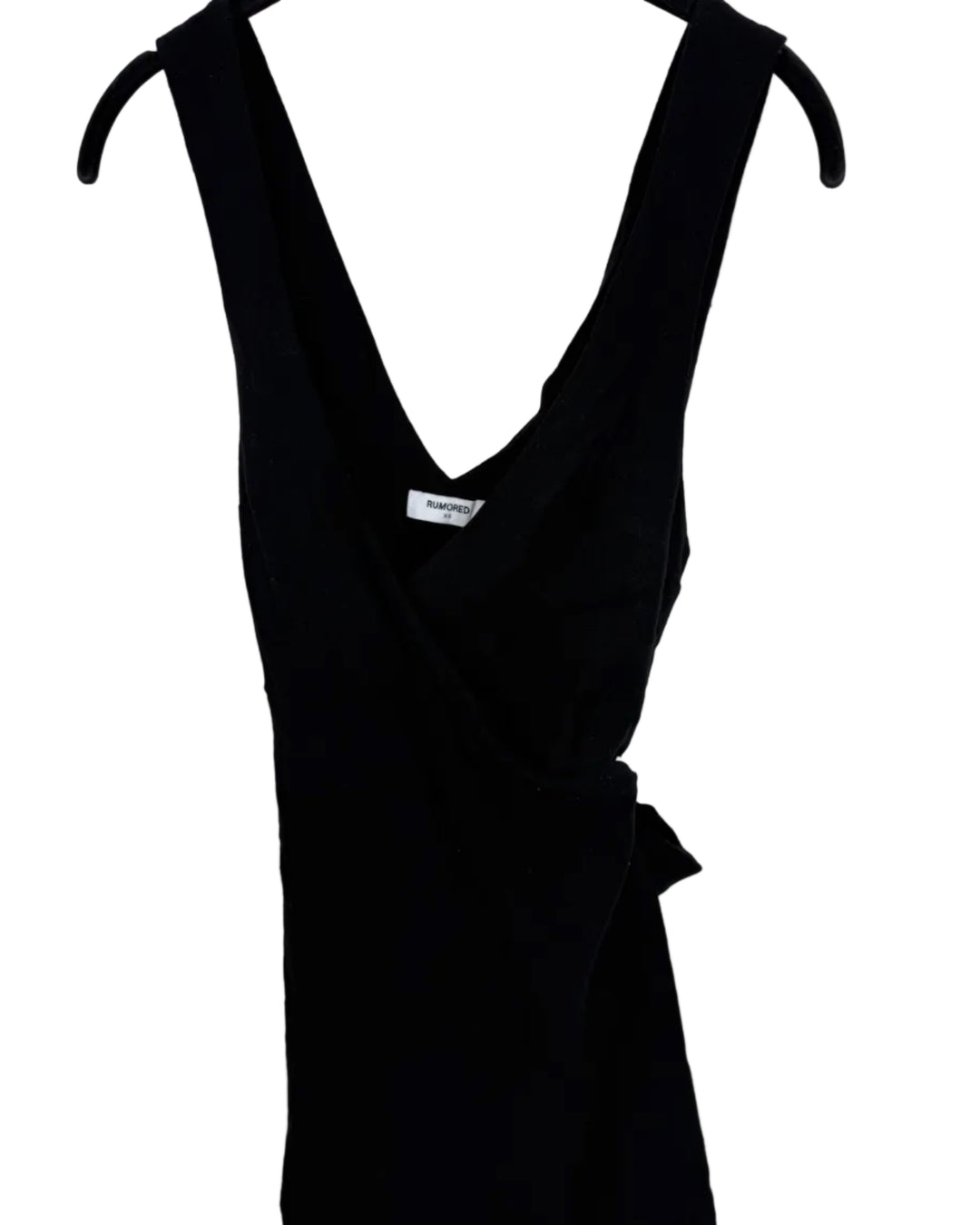 Black V Neck Wrap Dress - Size 0/2 and 2/4
