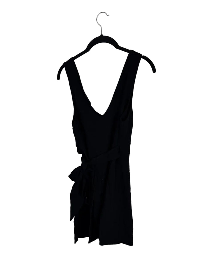 Black V Neck Wrap Dress - Size 0/2 and 2/4