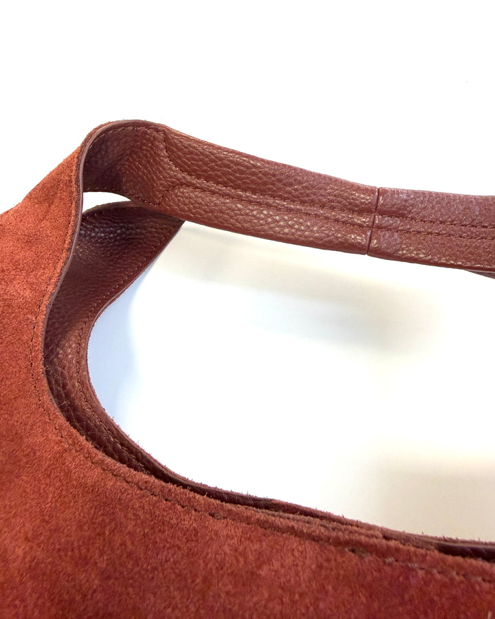 Rustic Orange Suede Small Bag