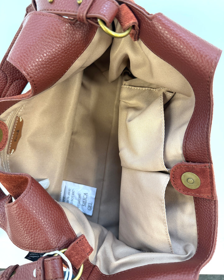 Rustic Orange Suede Small Bag