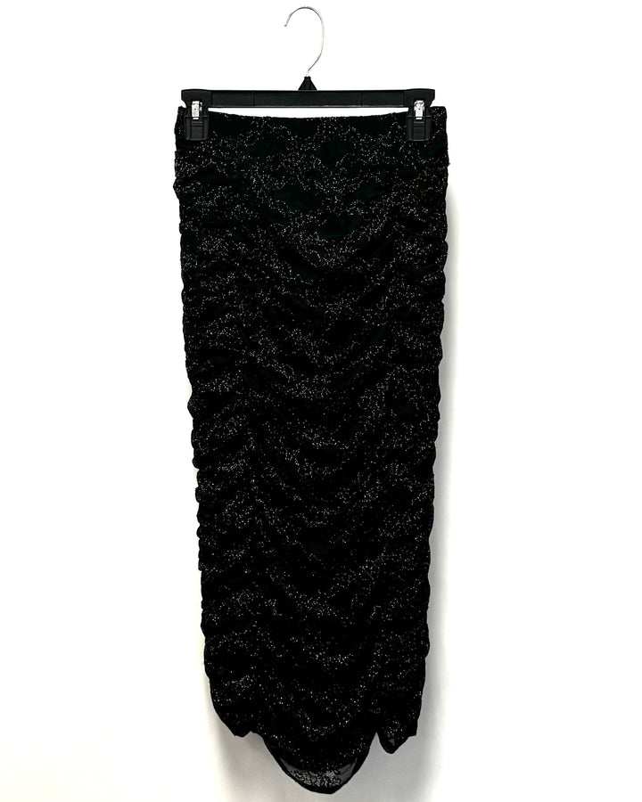 Black and Silver Mesh Skirt - Size 4