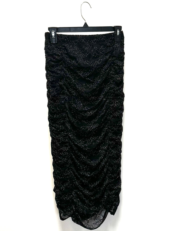 Black and Silver Mesh Skirt - Size 4