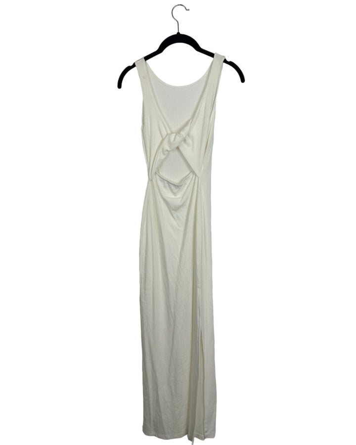 L Space Cream Twist Front Dress - Extra Small