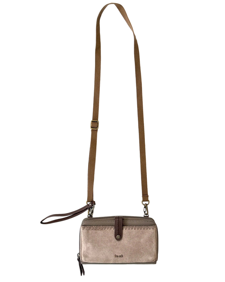 Grey Suede Wristlet
