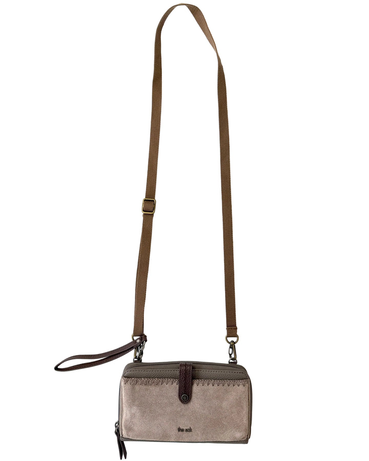 Grey Suede Wristlet