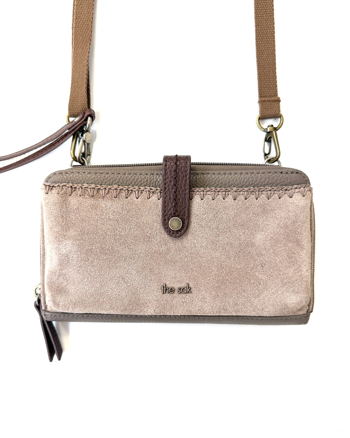 Grey Suede Wristlet
