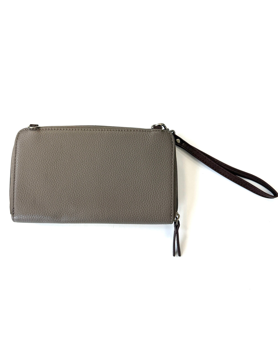 Grey Suede Wristlet