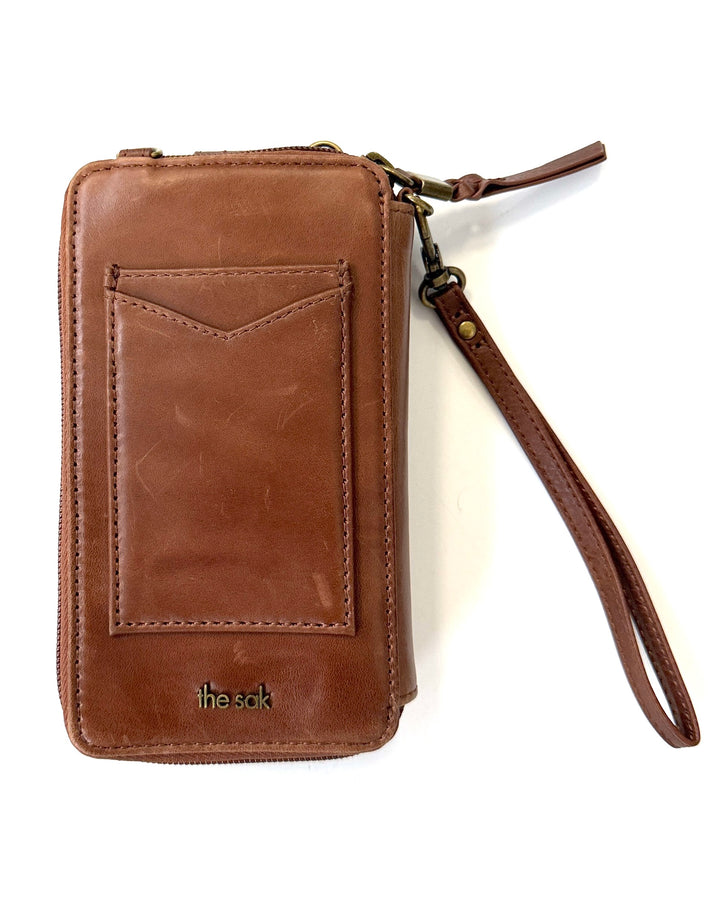Brown Patterned Smartphone Crossbody