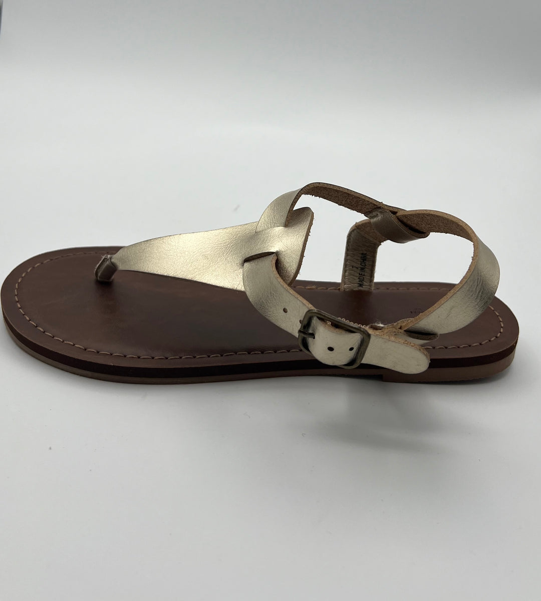 Gold Thong Sandals - Size 7