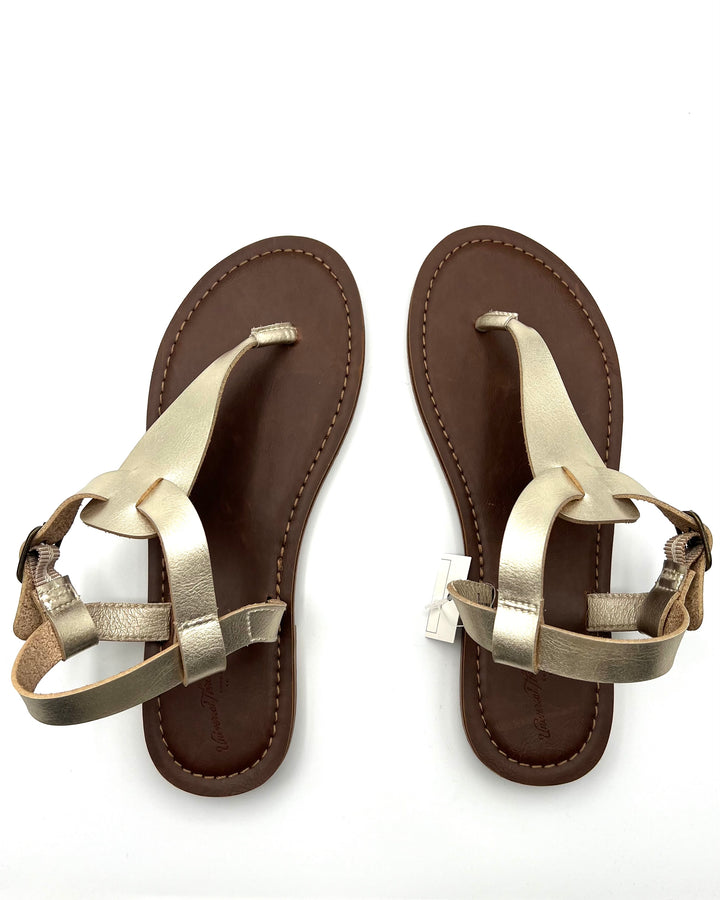 Gold Thong Sandals - Size 7