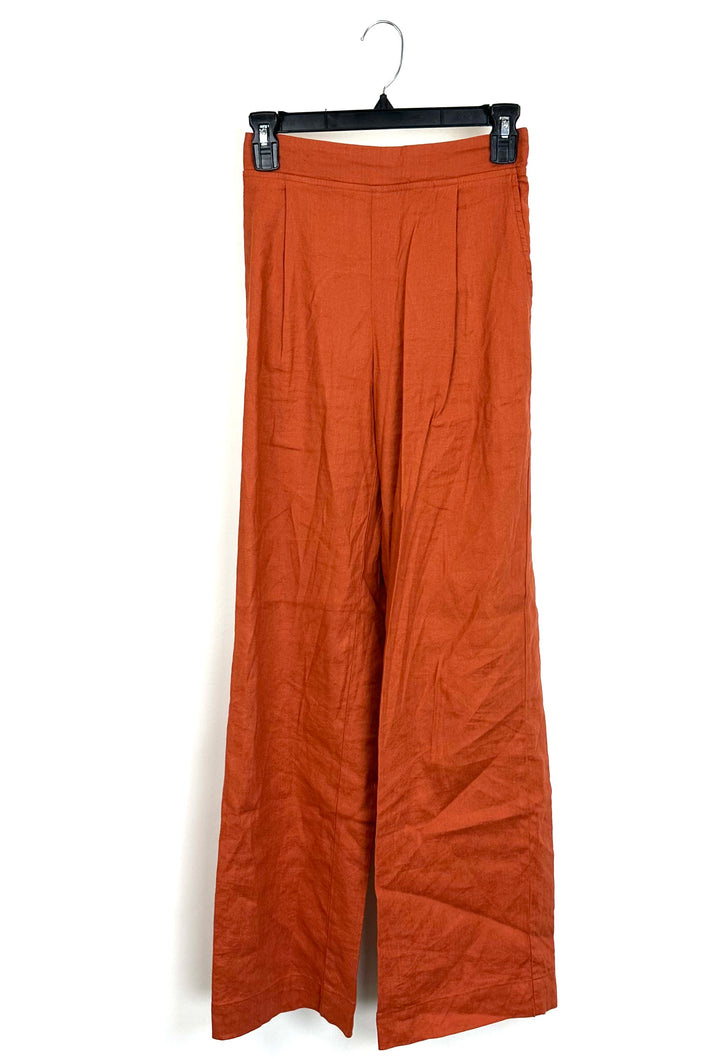 Monrow Burnt Orange Trousers - Extra Small