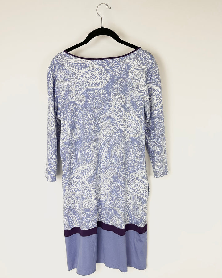 Purple Pattern Nightgown - Small