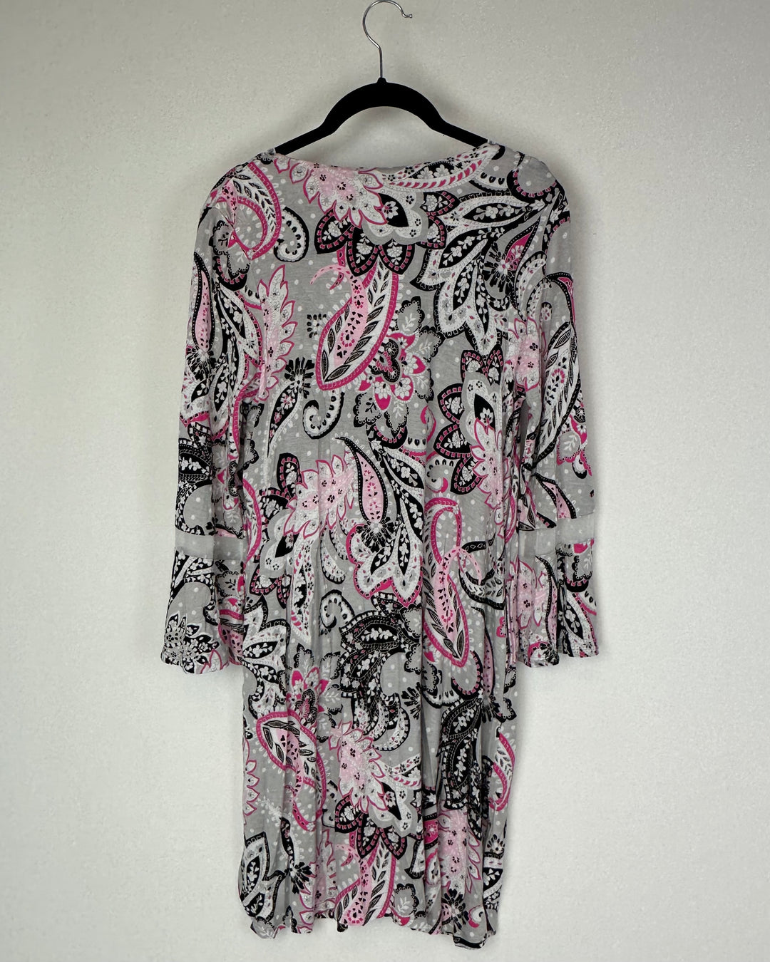 Pink and Black Pattern Nightgown - Small