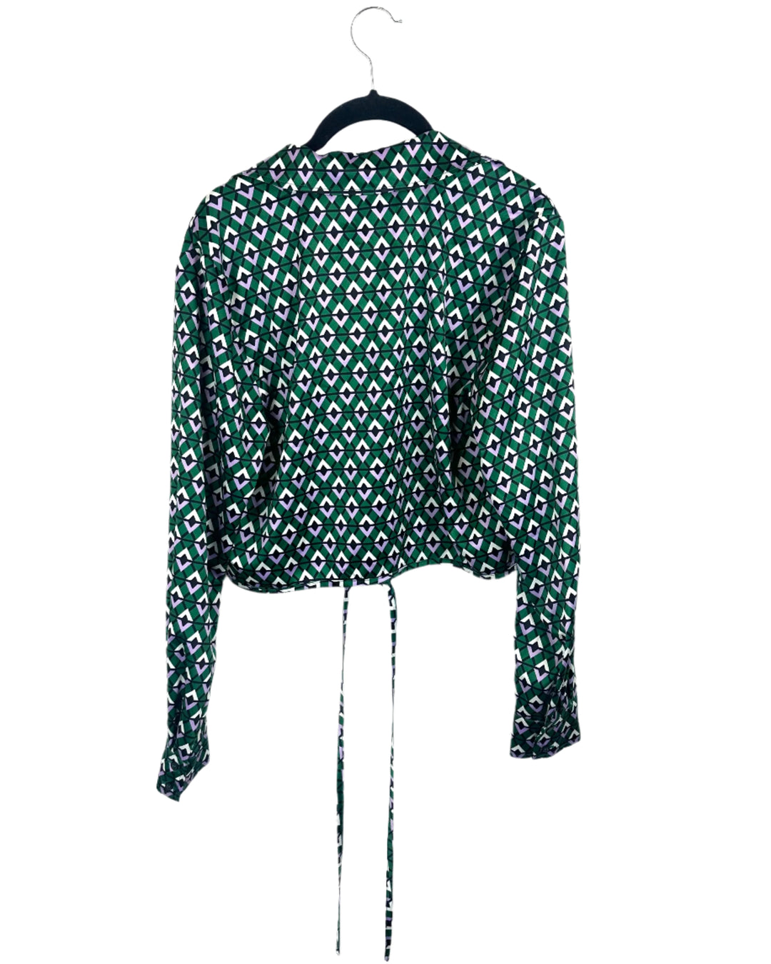Emerald Green Abstract Print Top - Size 4/6