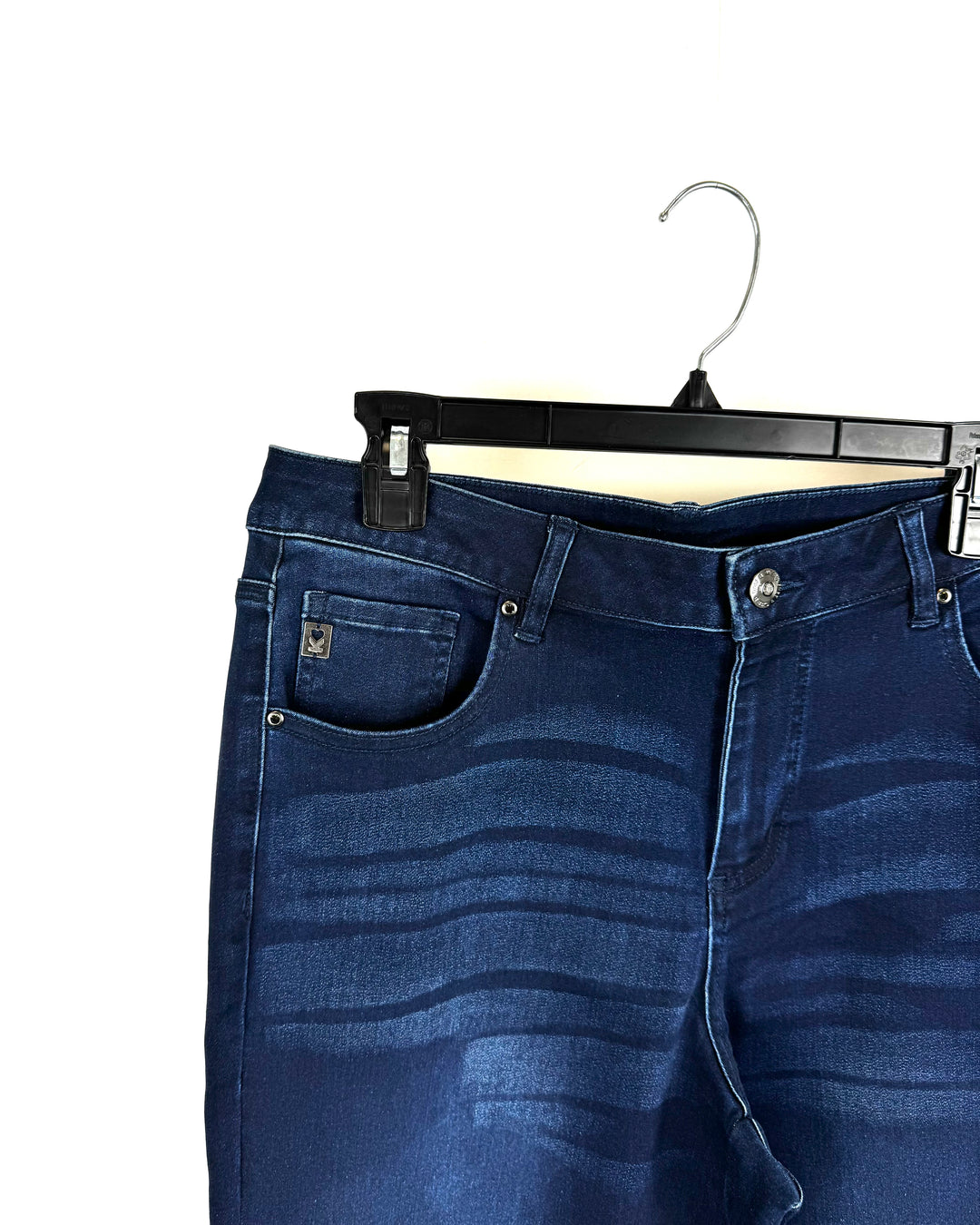 Dark Blue Straight Leg Jeans - Size 12