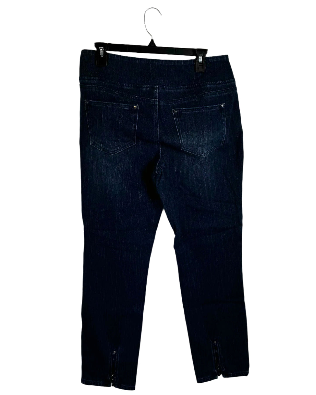 Medium Wash Ankle Zipper Jeans - Size 12