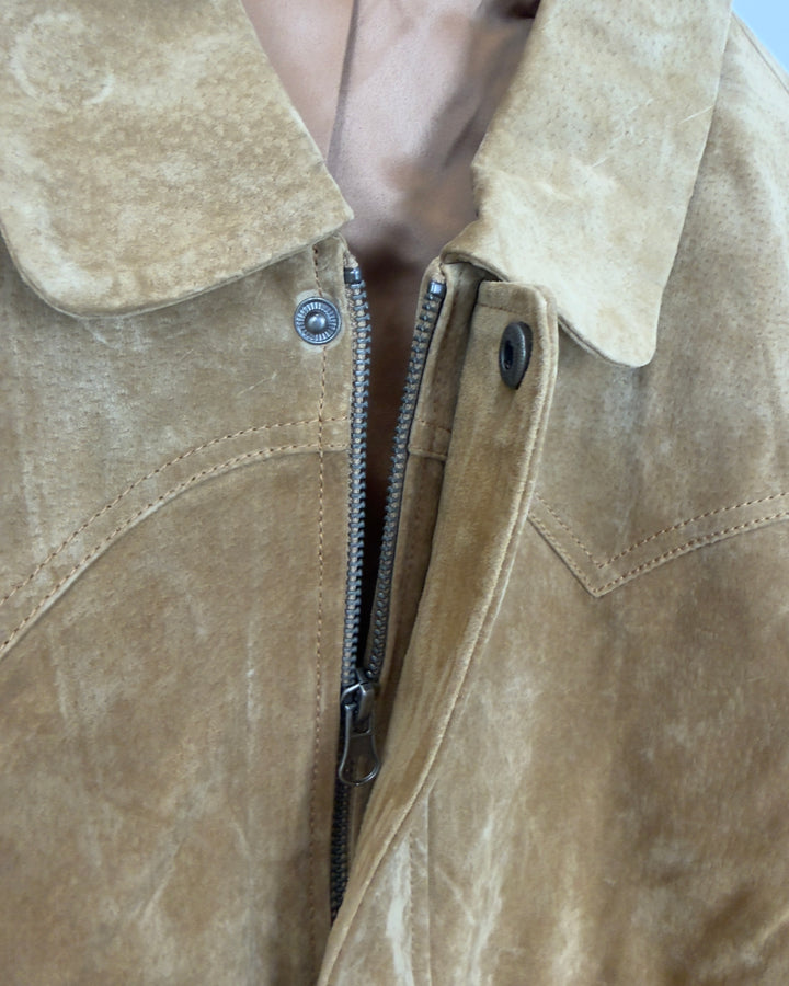 Walnut Brown Suede Jacket - Size 0/2