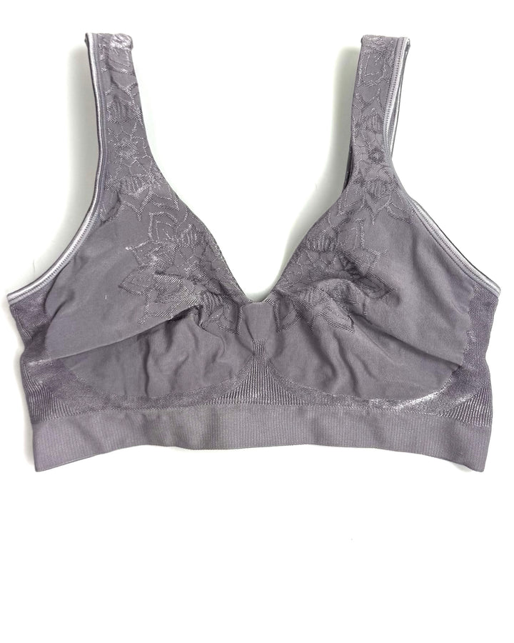 Dusty Lavender Floral Designed Bra - Small