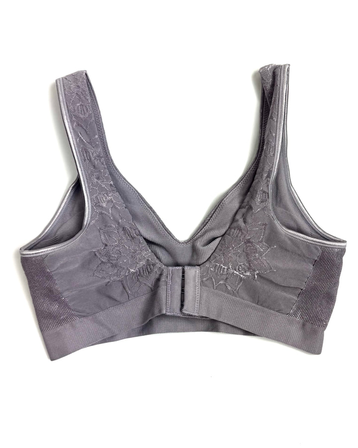 Dusty Lavender Floral Designed Bra - Small