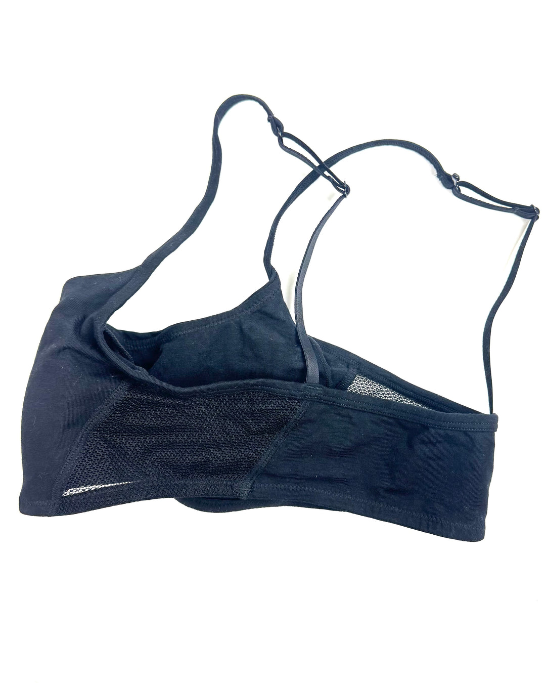 Jet Black Mesh Cup Bralette- Size Small