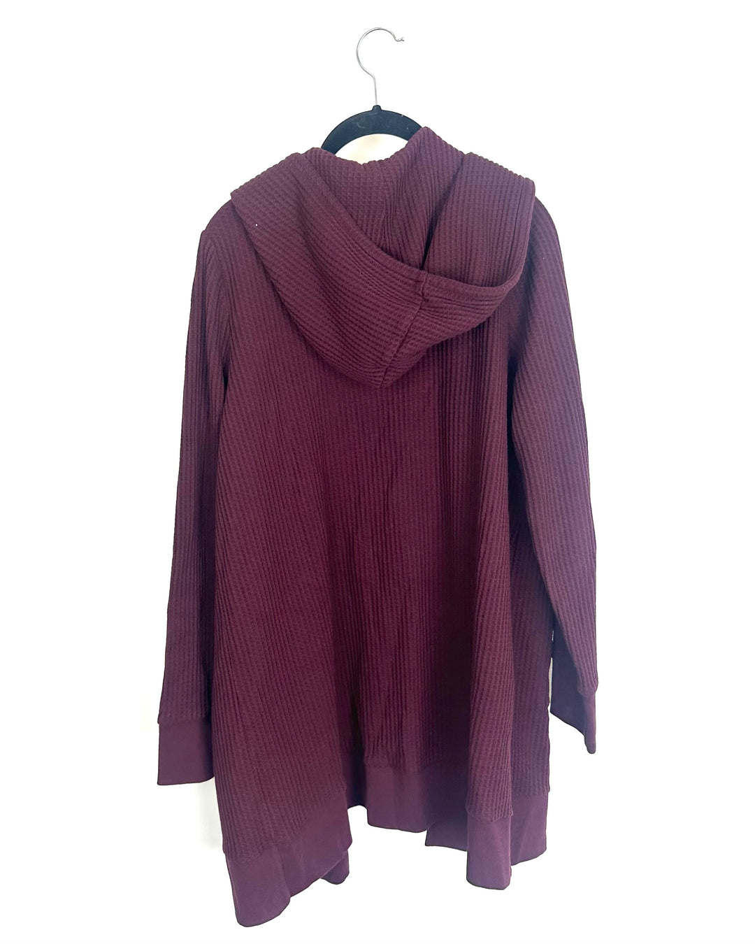 Burgundy Cable Textured Cardigan - Size 10