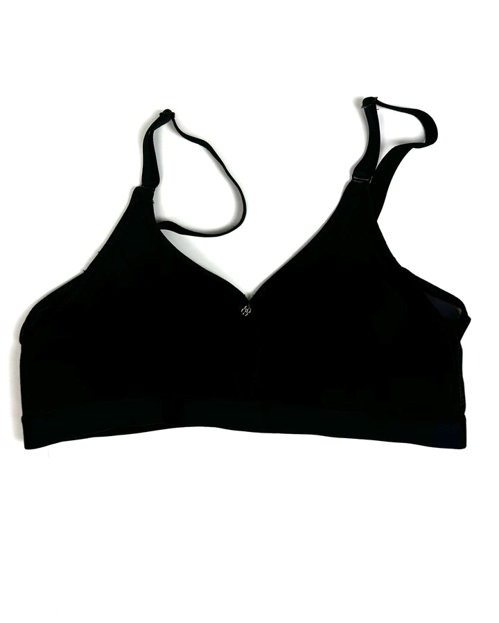 Black Mesh Detail Bra - Extra Large