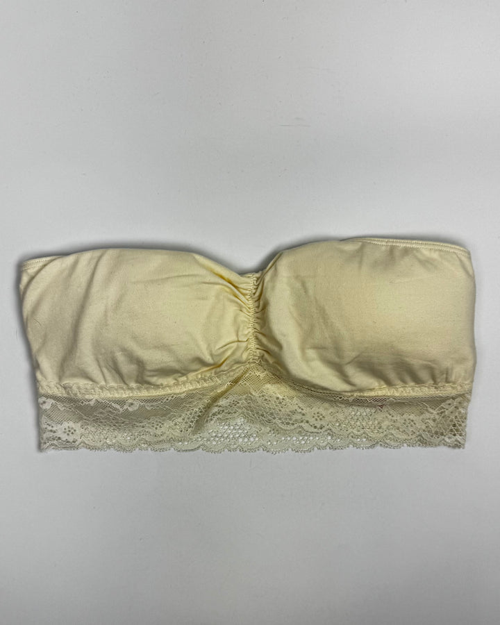 Off-White Bandeau Lace Bra - Small