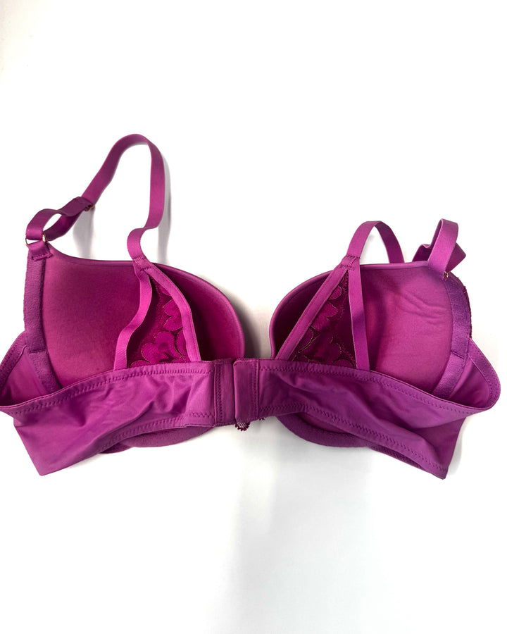 Magenta Purple Lace Push-Up Bra- 34B
