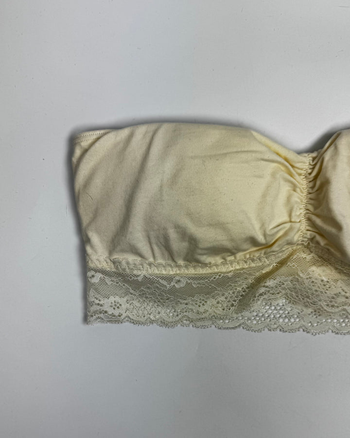 Off-White Bandeau Lace Bra - Small