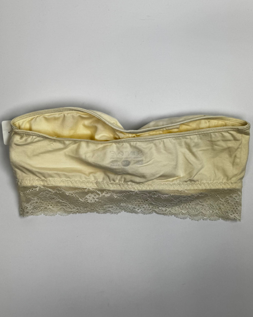 Off-White Bandeau Lace Bra - Small