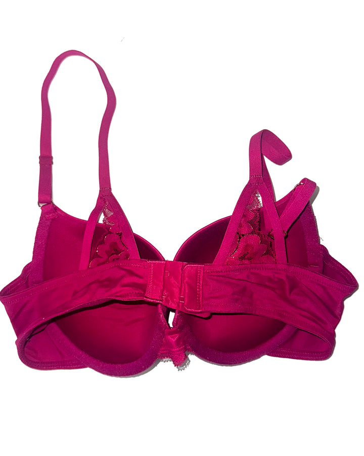 Hot Pink Lace Push-Up Bra- 34B
