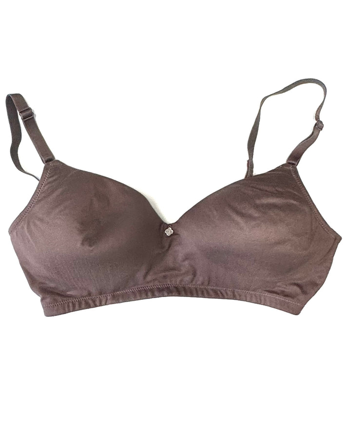 Dusty Mocha Brown Wireless Bra - 34C