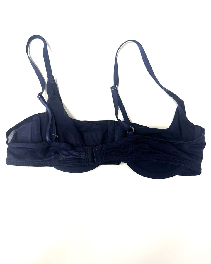 Navy Sheer Underwire Bra- 34B