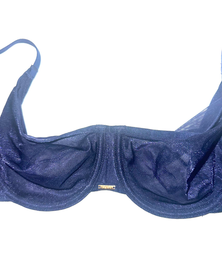 Navy Sheer Underwire Bra- 34B