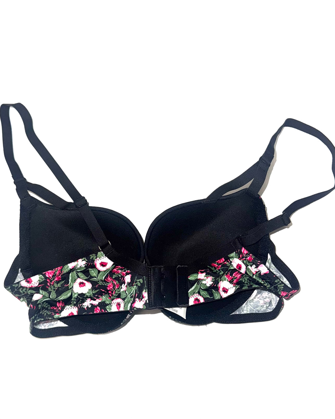 Black Night Floral Push-Up Bra- 34B