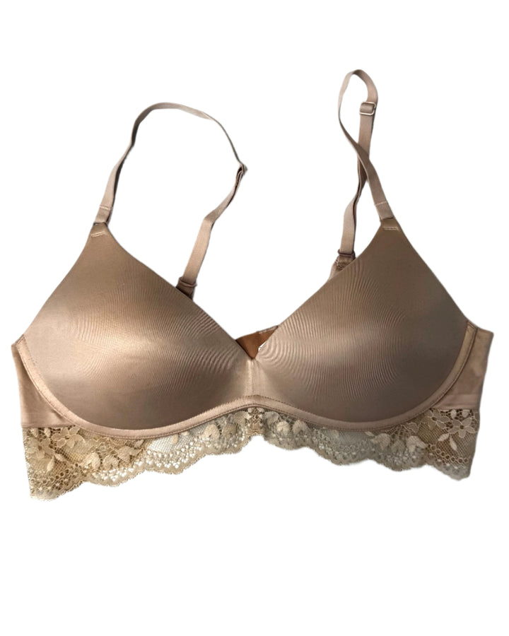 Blush Nude Lace Trim Bra - 34B