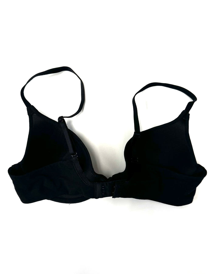 Black Underwire Mesh Detail Bra - 34B