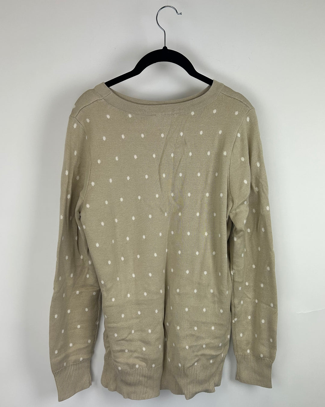 Beige Brown Polka Dot Sweater - Size 4/6