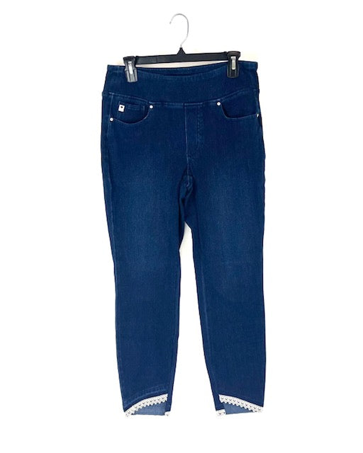 Lace Trim Jeans - Size 12/14