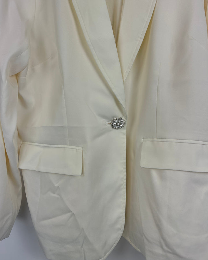 Off White Blazer Jacket - Size 14/16